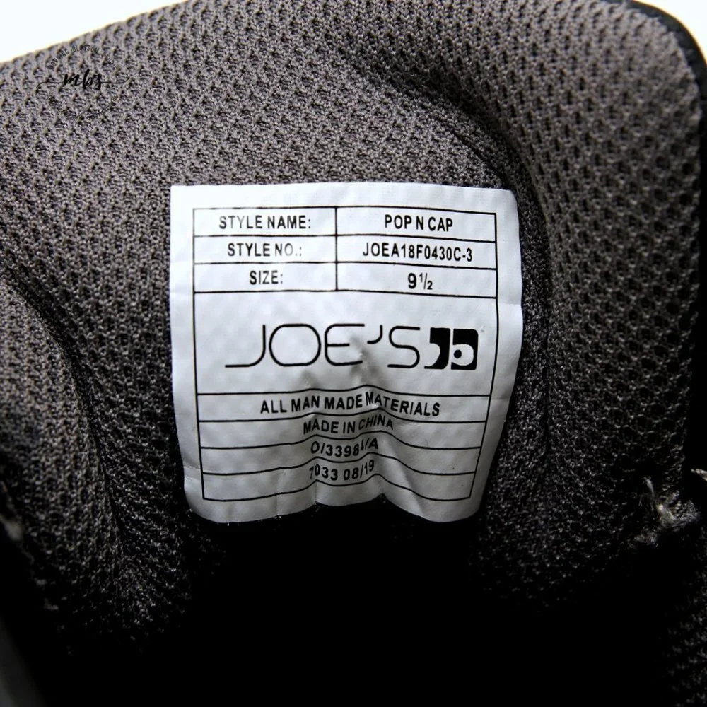 Joe’s Jeans Pop n Cap High Top Boots in Black‎ Men Size 9.5